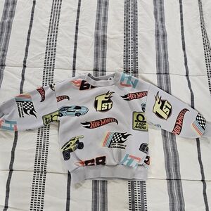 H&M Gray Sweatshirt with Hot Wheels Graphic